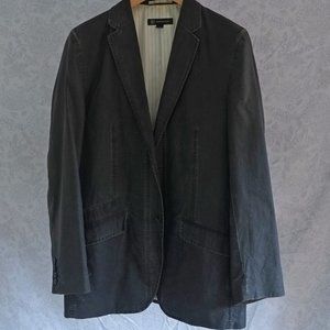 INC International Concepts grey cotton sports jacket L